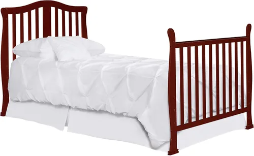 Miniatura 3 de Dream On Me Mini riel para cuna en cerezo, convierte mini cunas en camas de tamaño individual, construcción de madera maciza
