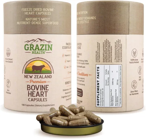 Miniatura 9 de Hígado de res alimentado con pasto de Nueva Zelanda - Liofilizado 3000 mg por porción (500 mg por cápsula) (30 porciones)