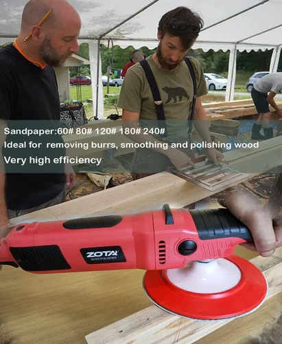 Miniatura 7 de ZOTA Pulidora rotativa, pulidora de auto de 1200W de doble torque de 6 pulgadas/7 pulgadas, pulidora de 6 velocidades variables de 1100-3050RPM