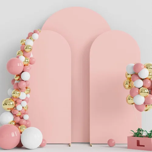 Miniatura 27 de Wokceer Cubierta de Fondo para Arco de Boda 7.2 Pies, Cubiertas Ajustadas de Spandex para Soporte de Arco de Boda de 6 Pies, Juego de 2 Cubiertas