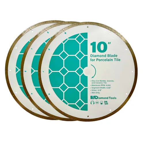 Miniatura 22 de Hojas de sierra de diamante de 7" para azulejos de porcelana, cerámica y azulejos de piedra, eje de 5/8" Hoja de azulejos de porcelana