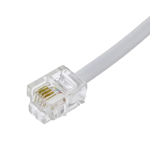 Miniatura 2 de Rj11 6P4C Cable de extensión de teléfono modular Cable de línea de cable de cable de 10 pies de longitud - 5 piezas