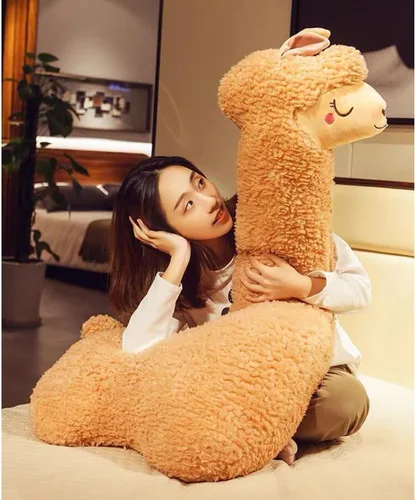 Miniatura 2 de Almohada de felpa de llama, almohada de cuerpo largo de felpa de alpaca de 51 pulgadas, animal de peluche de alpaca, regalo de Navidad y cumpleaños