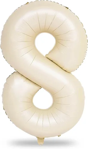 Miniatura 99 de Globo dorado champán con el número 5, globos de aluminio autoinflables grandes de 40 pulgadas del 0 al 9, globo de helio digital 5 dorado claro