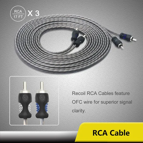 Miniatura 6 de Recoil RCK0D True 1/0 Gauge Car Audio Dual Amplificadores CCA cableado Kits de instalación con cable OFC RCA