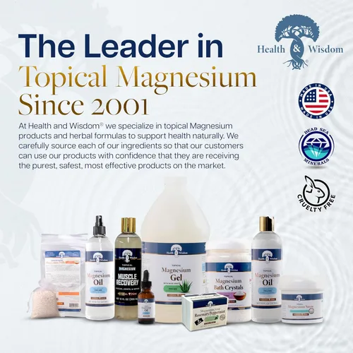 Miniatura 6 de Health & Wisdom Aceite de magnesio puro, alivio tópico muscular y articular, magnesio natural y puro grado USP extra fuerte – absorción mejorada