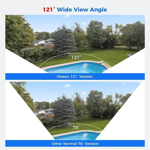 Miniatura 3 de Hiseeu 【4K Ultra HD】 Cámara PoE de 8MP, Cámara IP, Cámara de Torreta Domo con Detección de Vehículos Humanos, Audio Bidireccional, Acceso Remoto
