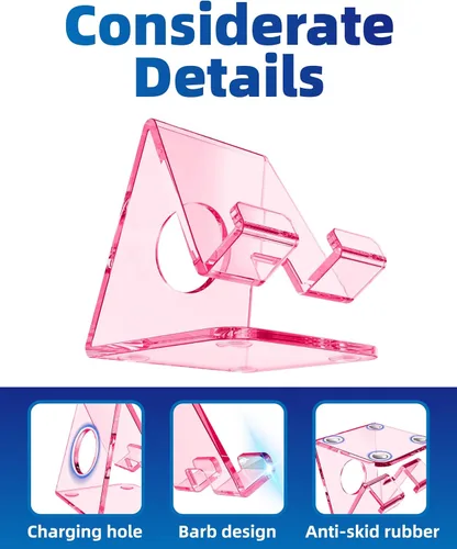 Miniatura 5 de Soporte acrílico para teléfono celular, soporte transparente para teléfono para escritorio de oficina, tocador, encimera de cocina, mesita de noche