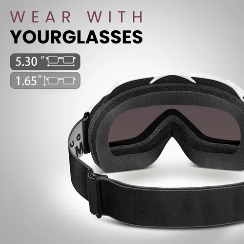 Miniatura 44 de OutdoorMaster OTG Gafas de esquí – Gafas sobre lentes para esquí y snowboard para hombres, mujeres y jóvenes – 100% de protección UV A1-vlt 46%