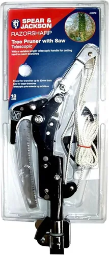 Miniatura 3 de Spear & Jackson 4930FZ Razorsharp - Tijeras de poda telescópicas con mango extensible para eliminar ramas altas, hoja de sierra afilada para cortar