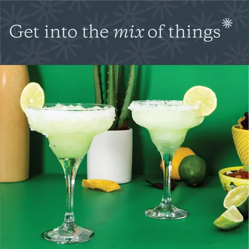 Miniatura 3 de Vikko Juego de 6 vasos de Margarita de 10 onzas, cristal transparente de margarita, cristalería cosmopolita para margaritas, bebidas congeladas
