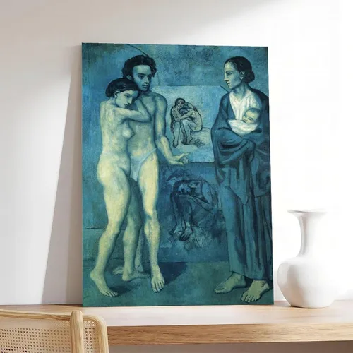 Miniatura 7 de La Vie. Life 1903 by Pablo Picasso Posters Prints Canvas Deco Paintings Vintage Wall Art For Offices Living Rooms And Bedrooms Hanging Frame 8" L X