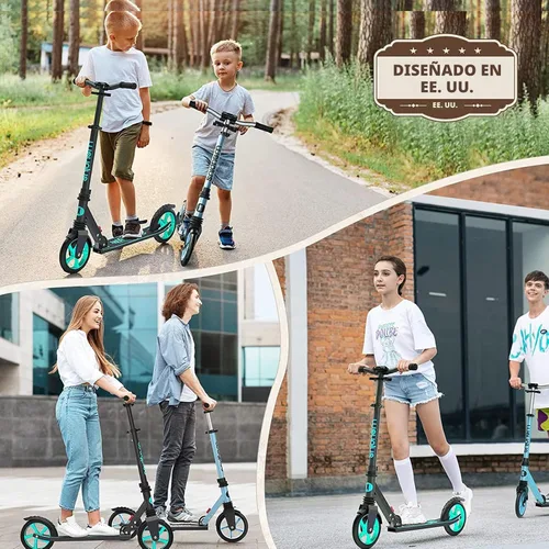 Miniatura 5 de WAYPLUS KS1 Kick Scooter para mayores de 6 años, niños, adolescentes y adultos. Carga máxima de 240 libras. Plegable, ligero, ruedas grandes de 8