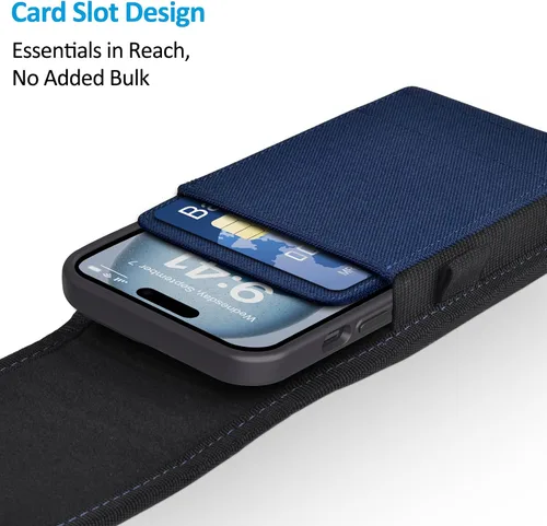 Miniatura 7 de Funda para teléfono celular con tarjetero y clip para cinturón para hombres para iPhone 17 Pro Max, Samsung Galaxy S25 S24 S23 S22 S21 S20 Ultra A16