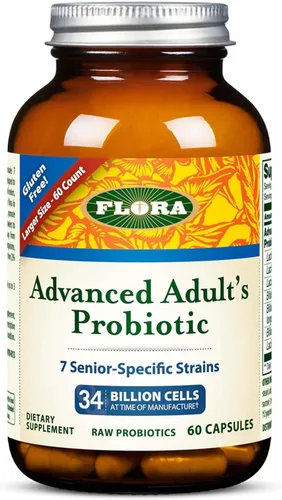 Miniatura 8 de Flora - Probiótico Advanced Adult Blend, siete cepas específicas para personas mayores, sin gluten, probiótico crudo con 34 mil millones de células