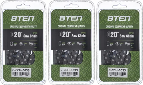 Miniatura 16 de 8TEN Cadena de motosierra semi cincel de 6 pulgadas .050 1/4 42 DL para Worx WG320 Black & Decker LLP120 (paquete de 3)