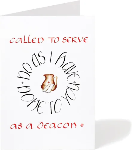 Miniatura 14 de Tarjeta de felicitación de aniversario de ordenación con sobre, diseño cristiano de vitrales con mensaje de bendición, tarjeta religiosa premium
