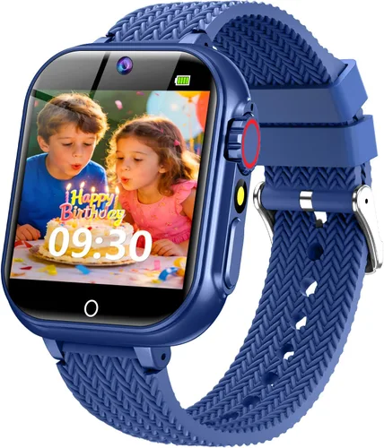 Miniatura 9 de Reloj inteligente para niños de 5 a 12 años, regalo de cumpleaños para niños y niñas, reloj con pantalla táctil HD con 32 juegos, cámara, grabadora