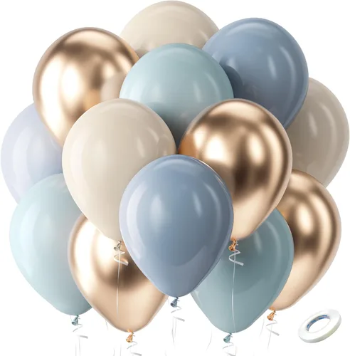 Miniatura 14 de Bezente Globos de látex de confeti negro y plateado, 60 globos de 12 pulgadas, cromados metálicos y confeti de 12 pulgadas, para Año Nuevo