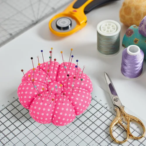Miniatura 7 de Rolybag Alfileres de muñeca con correa elástica, cojín de aguja de calabaza para coser y usar agujas para costura o manualidades (rojo rosa)