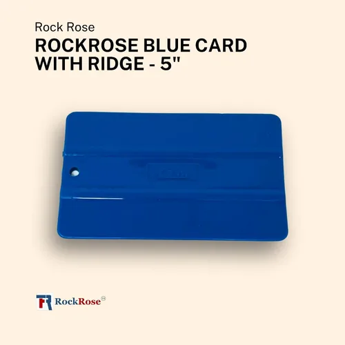 Miniatura 3 de RockRose Blue Card con escobilla de goma Ridge – Herramienta de tintado de ventana de precisión de 5 pulgadas para aplicaciones de vidrio, vinilo