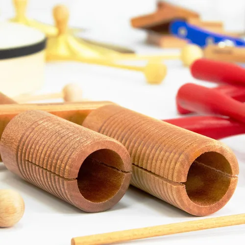 Miniatura 3 de Westco WM20 - Kit de percusión para 20 jugadores con tambores de marco, maracas, panderetas, platillos, palos de ritmo y más. Incluye DVD 'Make
