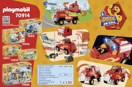 Miniatura 7 de Playmobil Duck On Call - Vehículo de emergencia de la brigada de bomber