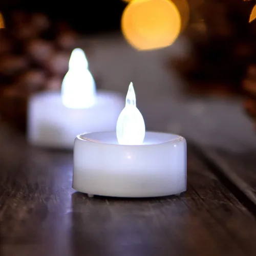 Miniatura 9 de AGPTEK Velas de té, paquete de 24 velas LED sin llama, funciona con pilas, velas sin parpadeo, de larga duración para boda, vacaciones, fiesta