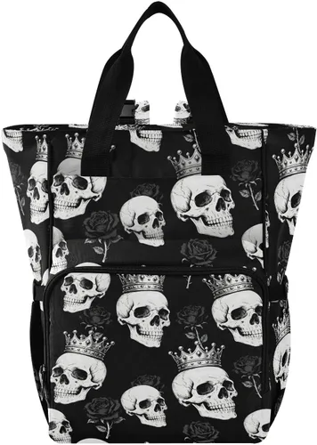 Miniatura 14 de MNSRUU Bolsa de pañales Cráneo Bolsa de pañales Mochila Bolsa de pañales de viaje para bebé Bolsas cambiantes de bebé grande, cute 66, Talla única