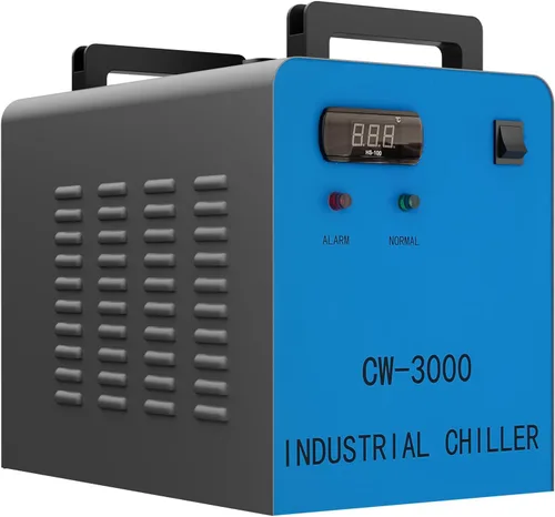 OMTECH Enfriador de agua industrial 9L 2.6gpm CW-3000 enfriador de agua para 40W K40 CO2 grabado láser y máquinas de corte, sistema de refrigeración