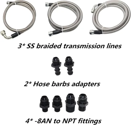Miniatura 6 de Priprilod Kit de líneas de refrigeración de transmisión manguera resistente compatible con Dodge Ram 47RE 1996 1997 1998 1999 2000 2001 2002