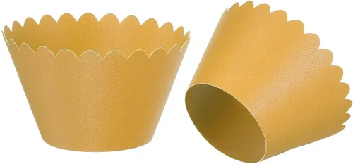 Miniatura 8 de PATIKIL Papel para envolver cupcakes, paquete de 50 tazas para hornear, decoración de ondas estándar para aniversario, cumpleaños, bodas y fiestas