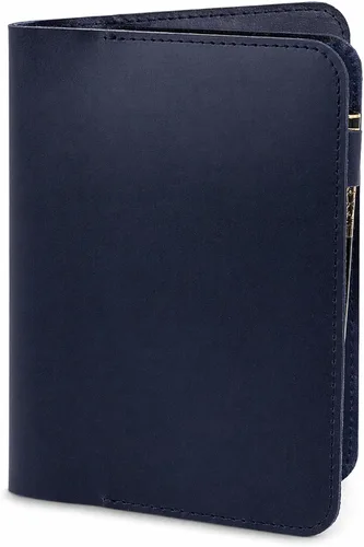 Miniatura 11 de Funda de cuero para diario XL en negro de 19 x 25 cm - Elegante y recargable cubierta protectora para diario, cubierta de planificador personal