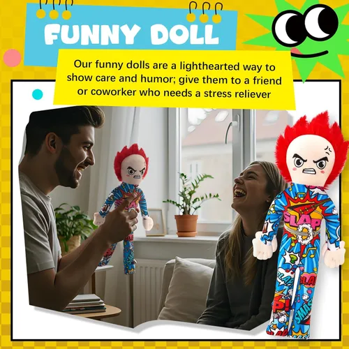 Miniatura 3 de VioraWhite Divertido regalo de broma de 15 pulgadas, regalo inspirado en la muñeca de bofetada para el alivio del estrés para marido, hombres, papá
