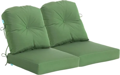Miniatura 17 de QILLOWAY Juego de cojines para sillas de exterior con cuerdas, cojines de repuesto para muebles de patio (beige)