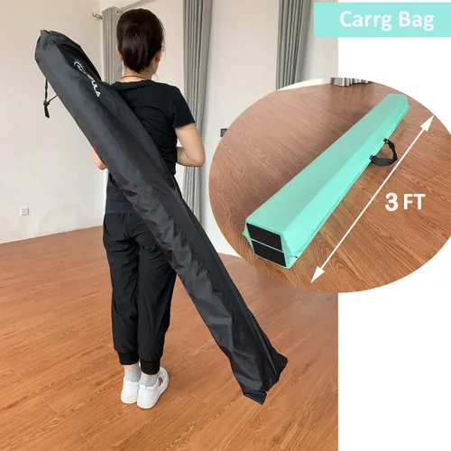 Miniatura 4 de MARFULA Viga de Gimnasia Plegable de 6 PIES / 8 PIES / 9 PIES Viga de Equilibrio de Espuma para Suelo - Extra Firme - Cubierta de Gamuza - Parte