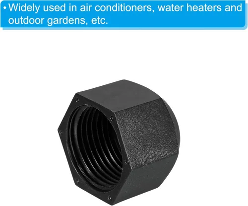 Miniatura 5 de PATIKIL Tapón de plástico de 5/8 pulgadas, rosca hembra 7/8-14UNF, 5 piezas de 45 grados SAE Flare tubo de montaje de válvula tapón para aire