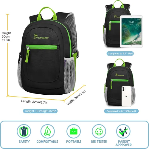 Miniatura 2 de MOUNTAINTOP Mochila infantil para niños y niñas, bolsa de jardín de infantes