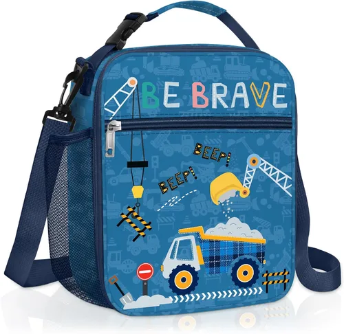 Miniatura 14 de Bolsa de almuerzo térmica aislada para niños Clastyle Sport Ball, grande, azul, con enfriador térmico, para niños, para picnic, escuela, canasta