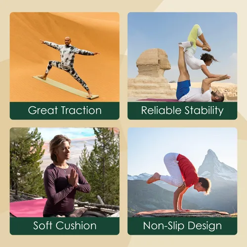 Miniatura 8 de JadeYoga Harmony Alfombrilla de Yoga - Alfombrilla de Gimnasio Fitness Duradera y Gruesa, Alfombrilla de Yoga de Goma Natural Antideslizante