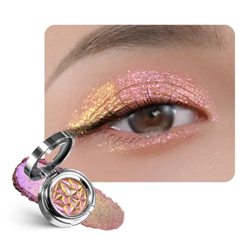 Miniatura 35 de CHARMACY Sombra de ojos multicromática con purpurina, sombra de ojos brillante con pigmentación intensa, sombra de ojos con acabado duocromático