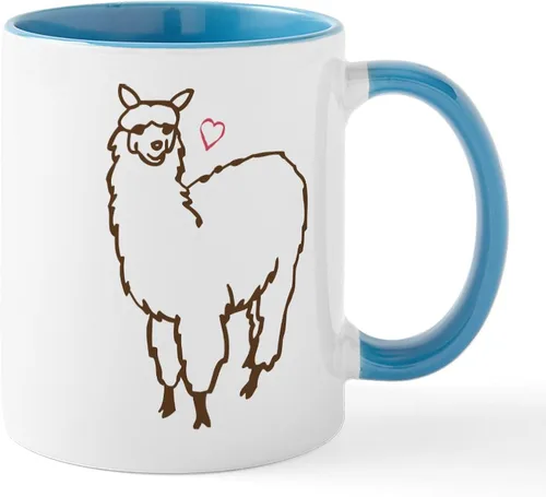 Miniatura 24 de CafePress A Is For Alpaca Taza de café de cerámica de 11 oz (11.0 fl oz)