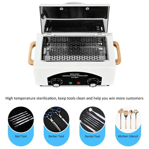 Miniatura 3 de Caja de limpieza de herramientas de metal de alta temperatura, caja de calor seco de 1.5L con temperatura y tiempo ajustables para equipos de metal