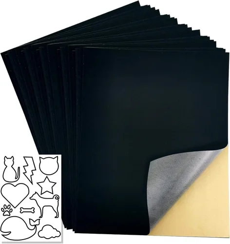 Miniatura 10 de 20 hojas de terciopelo autoadhesivas, tela de franela autoadhesiva para forro de pelusa de cajas de joyería (esmeralda)