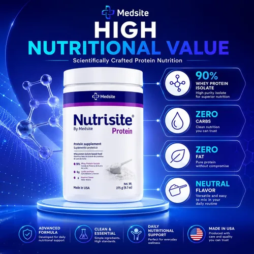 Miniatura 3 de Nutrisite Proteína de suero en polvo 90% – Proteína en polvo sin sabor para niños y adultos, cero carbohidratos, sin gluten y sacarosa, fácil