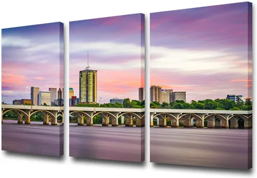 Miniatura 83 de San Antonio Sundown - Impresión en lienzo, paisaje de ciudad de pared grande, paisaje urbano extra grande de Texas, impresión de pared de horizonte
