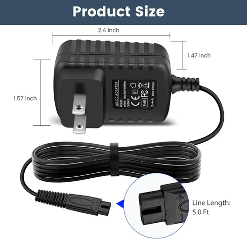 Miniatura 2 de Cargador para la afeitadora Andis ProFoil Lithium TS-1 y TS-2 para afeitadora Andis17150 17155 17165 17170 17195 17200 17205 17220 Recarga rápida