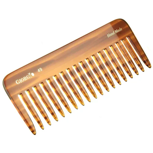 Miniatura 3 de Giorgio Peine desenredante grande G49 y G30 de 5.75 pulgadas, dientes anchos para cabello grueso y rizado ondulado. Peine desenredante de cabello