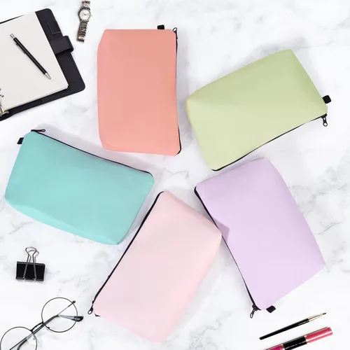 Miniatura 8 de MAGEFY 5 piezas Bolsa de maquillaje grande Estuche de maquillaje pequeño Bolso de maquillaje para bolso Bolso cosmético de viaje para mujer