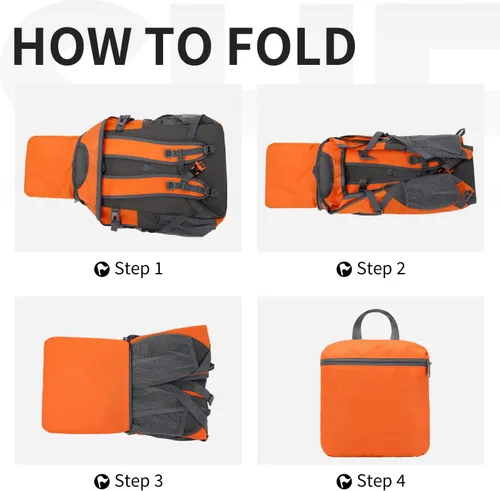 Miniatura 5 de Mochila de senderismo impermeable de 40 L, mochila deportiva al aire libre, mochila de campamento para hombres y mujeres